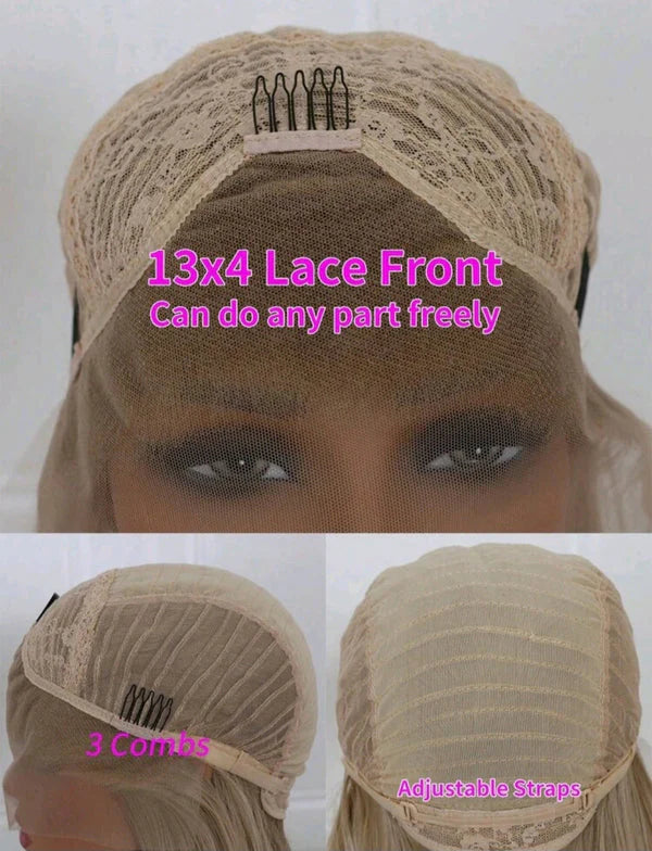 Blonde Lace Front Wig human blend