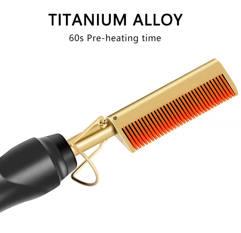 Hot Comb - Electric Straightening Hot Comb for Hair and Wigs