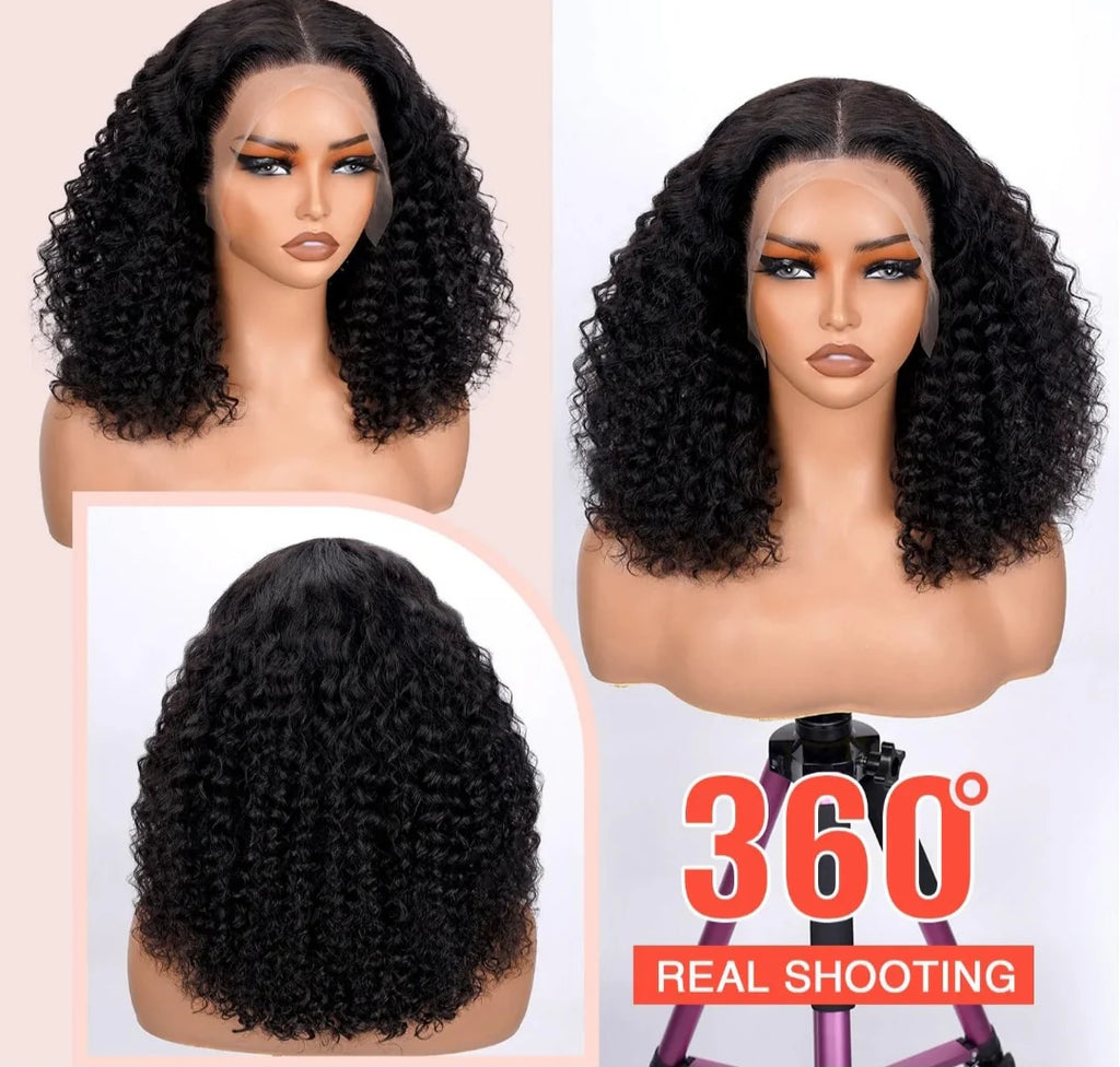 5x5 5 Glueless Curly Wig( Human hair)
