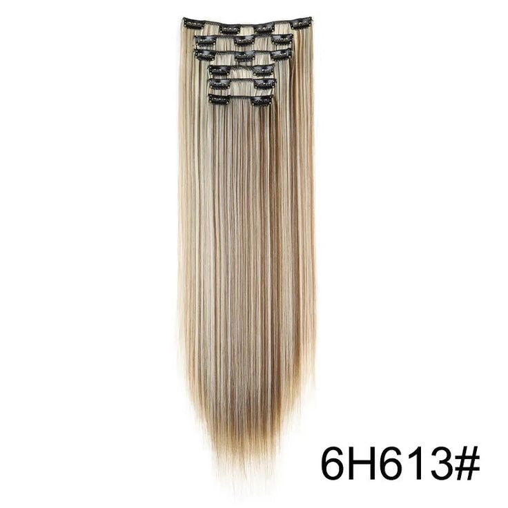 Clip In Hair Extensions - 24" - Synthetic -7Pc -16 Clips - Straight