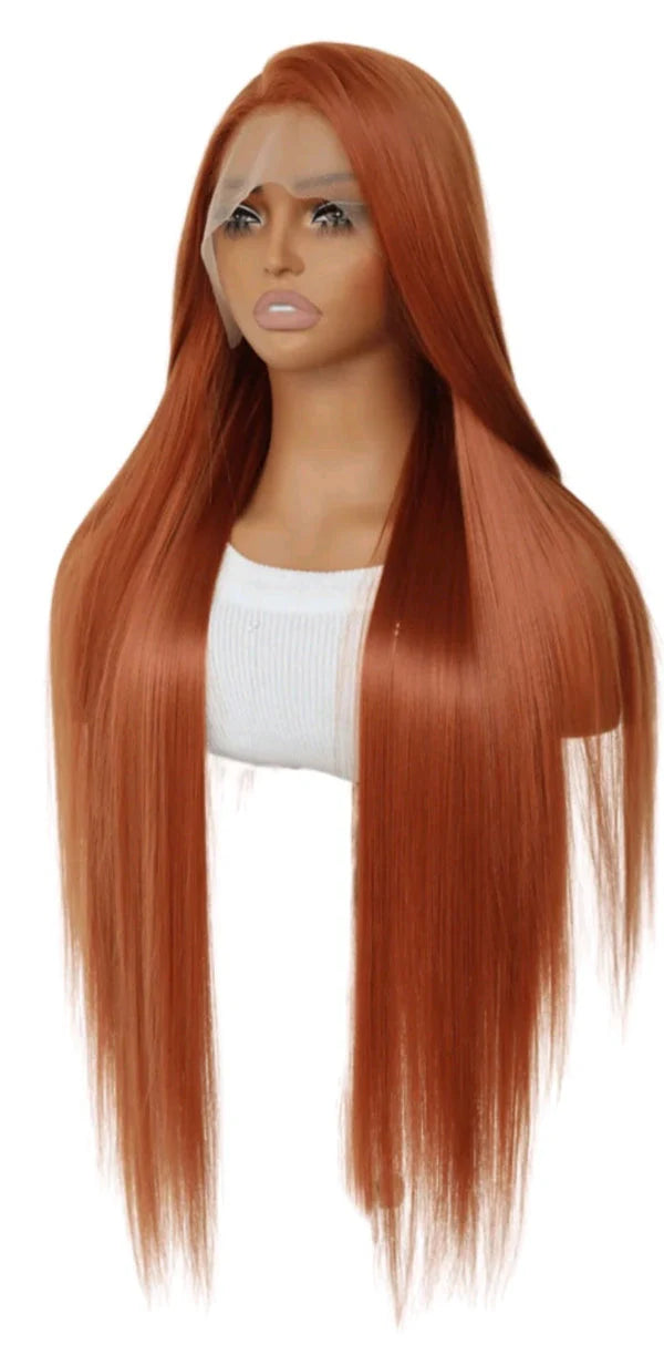 Dark Ginger Long Lace Front Wig