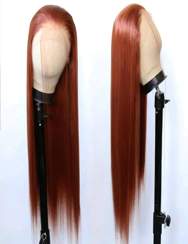 Dark Ginger Long Lace Front Wig