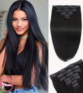 Black Straight Clip In Extensions